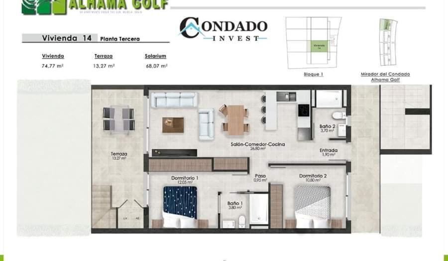 Condado De Alhama Resort , Mirador Apartment Murcia Exterior foto